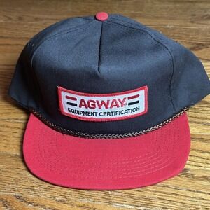 Vintage Agway‎ Hat Cap Snap Back Equipment Certification Patch Mens USA 80s